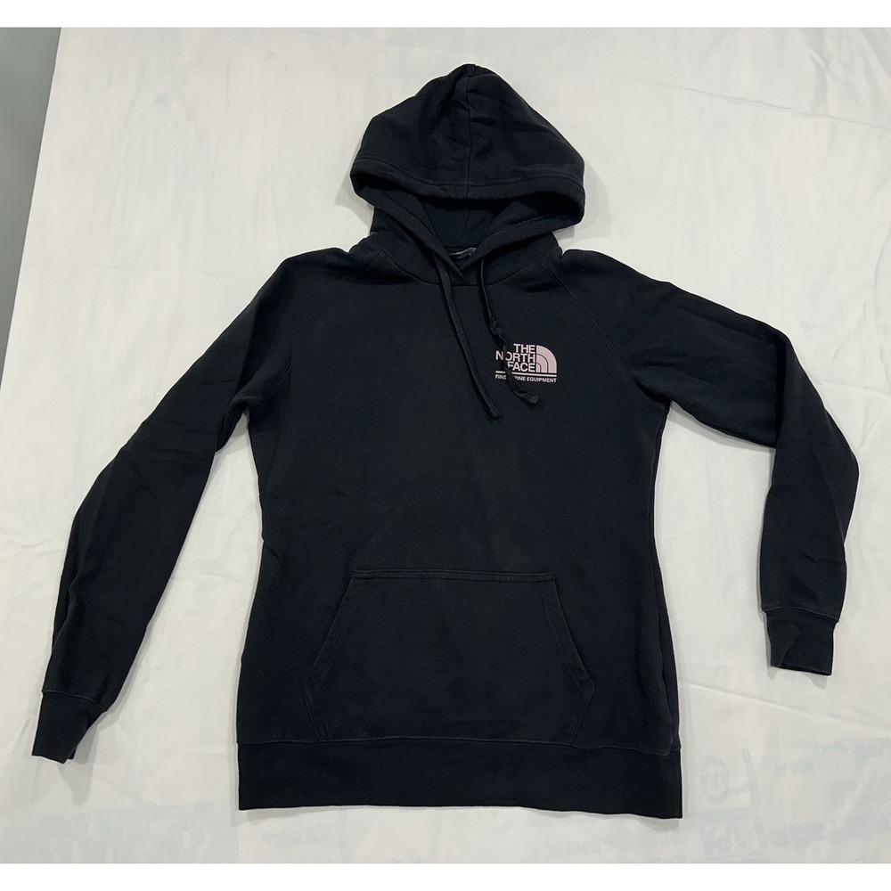 The North Face 1966 Logo Black Pink Hoodie Sweatshirt Women's M
